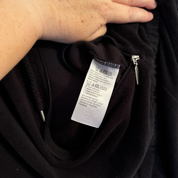 d&co Active Black Terry Cloth Hooded Jumper Romper Womens XL Short Sleeve Zip - Picture 7 of 10